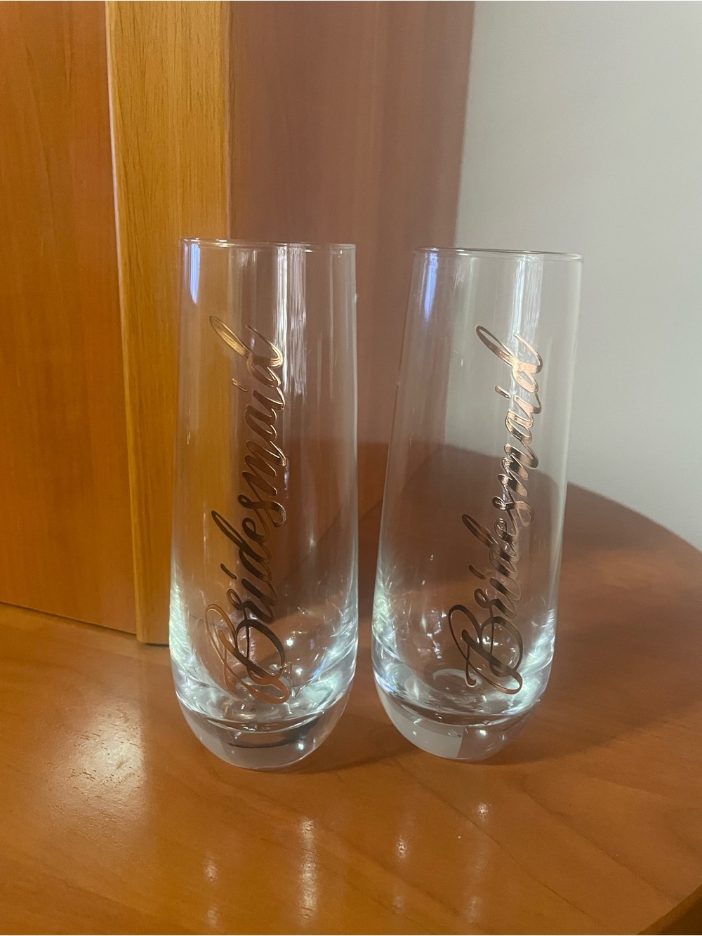 Macy's Clear Glass Budsennial Pair with Gold Script